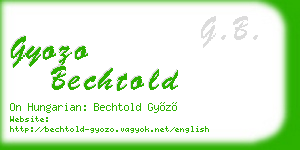 gyozo bechtold business card