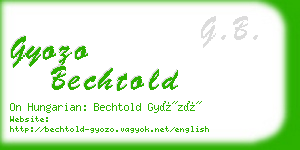 gyozo bechtold business card